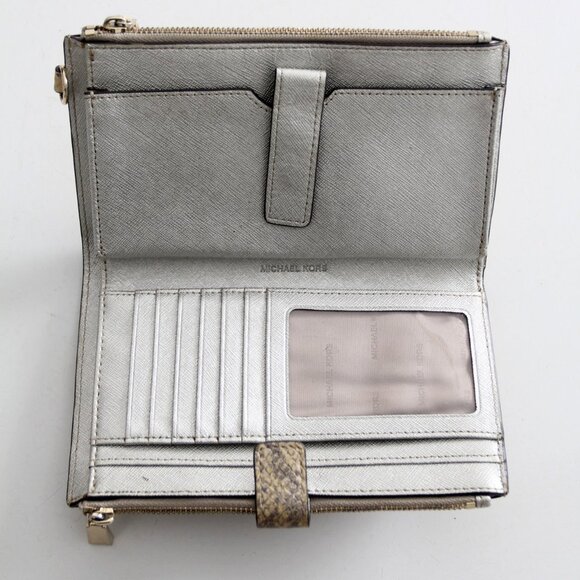 Michael Kors Python Embossed Leather Wallet - Picture 4 of 12